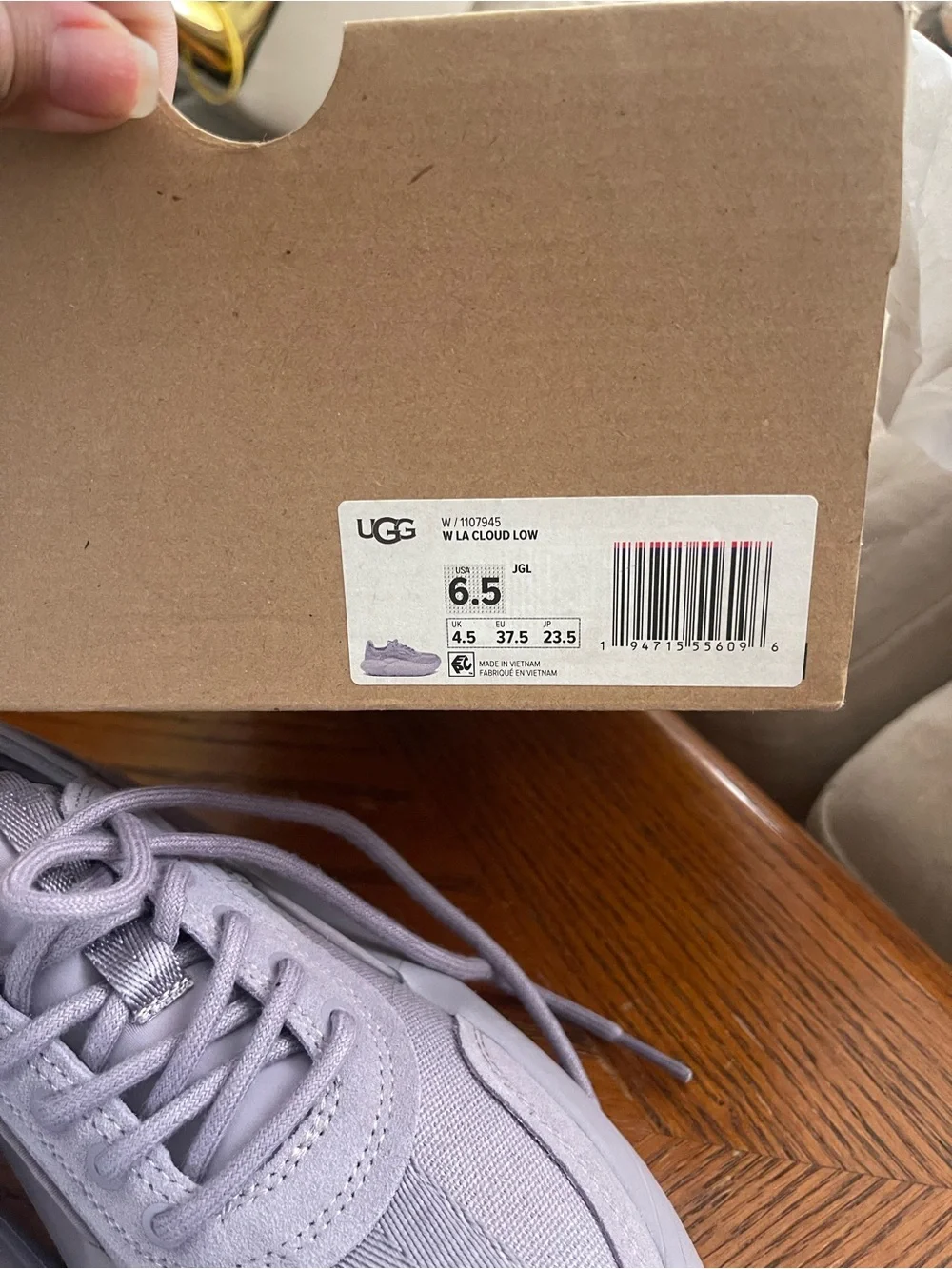 UGG Lilac Suede Platform Sneaker